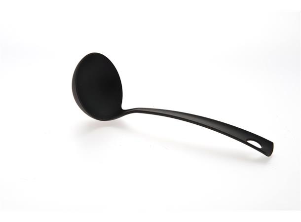 Øse i sort plast L:skaft 220mm Kan brukes i non-stick kjeler/panner